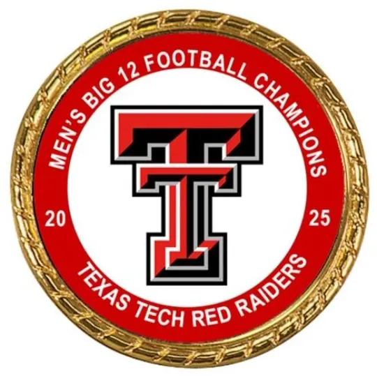 Discover Tribute Coin Texas Tech Red Raiders 2025 Men's Big 12 Football Champions