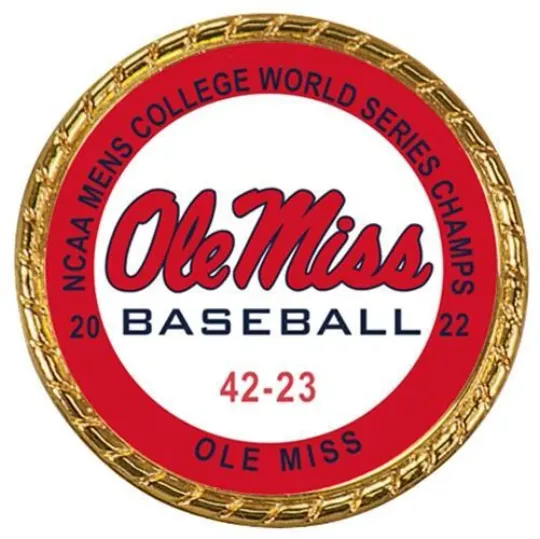 Discover Ole Miss 2022  Men's World Series Championship Coin Double Sided