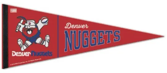 Denver Nuggets Retro 1970s Felt NBA Pennant