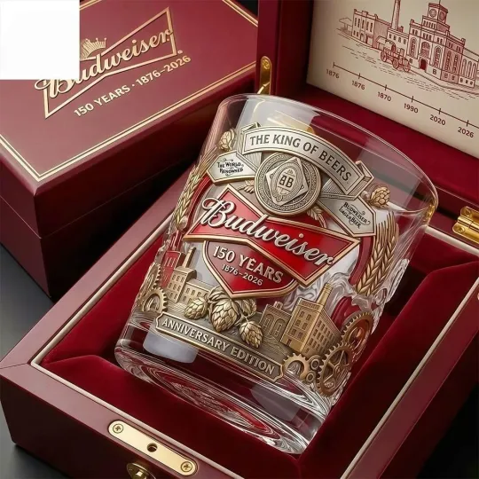 [No box]Budweiser 150Th Anniversary Collectors Whiskey Glass