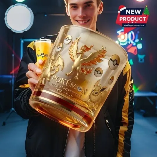 Moltres PKM 30th Anniversary Whiskey Glass