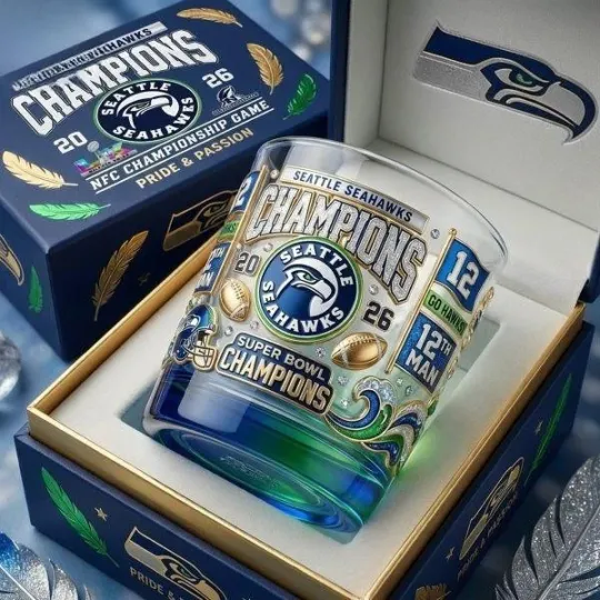 [No box] Seahawks SB LX Champions Whiskey Glass