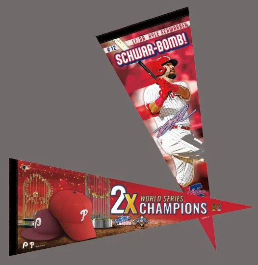 Philadelphia Phillies Felt Pennants Combo - Kyle Schwarber, World Series