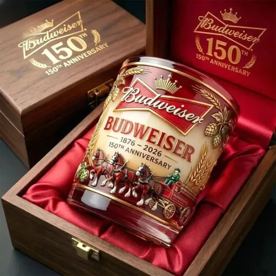 [No box]Budweiser 150Th Anniversary Collectors Whiskey Glass