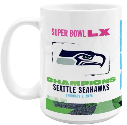 Seattle Seahawks 2026 Super Bowl LX Champions Ceramic Mug