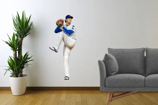 Shohei Ohtani Wall Sticker Vinyl Removable Decal Dodgers Baseball Decor