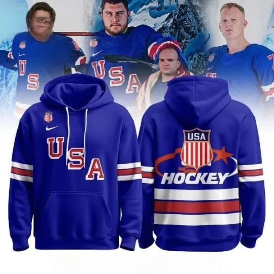 USA Hockey 2026 Olympic Blue Hoodie