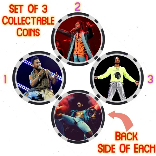 Discover MIGUEL - 2023 BILLBOARD TOP 100 ARTIST - COIN SET  SET OF 3