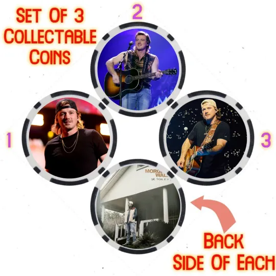 Discover Wallen Western - 2023 BILLBOARD TOP 100 ARTIST - COLLECTABLE COIN SET  SET OF 3