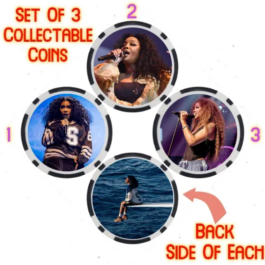 Discover SZA - 2023 BILLBOARD TOP 100 ARTIST - COLLECTABLE COIN SET  SET OF 3