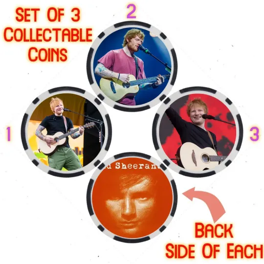 Discover Ed Shee - 2023 BILLBOARD TOP 100 ARTIST - COIN SET  SET OF 3