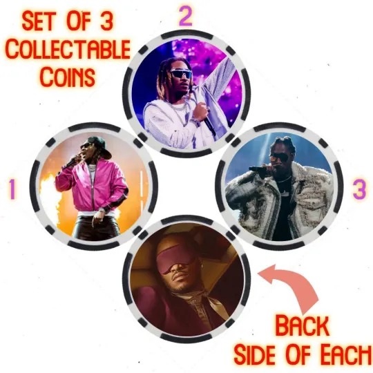 Discover FUTURE - 2023 BILLBOARD TOP 100 ARTIST - COIN SET  SET OF 3