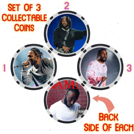 Discover KENDRICK LAMAR - 2023 BILLBOARD TOP 100 ARTIST - COLLECTABLE COIN SET  SET OF 3