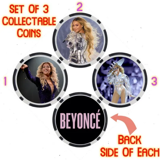 Discover BEYONCÉ - 2023 BILLBOARD TOP 100 ARTIST - COLLECTABLE COIN SET  SET OF 3
