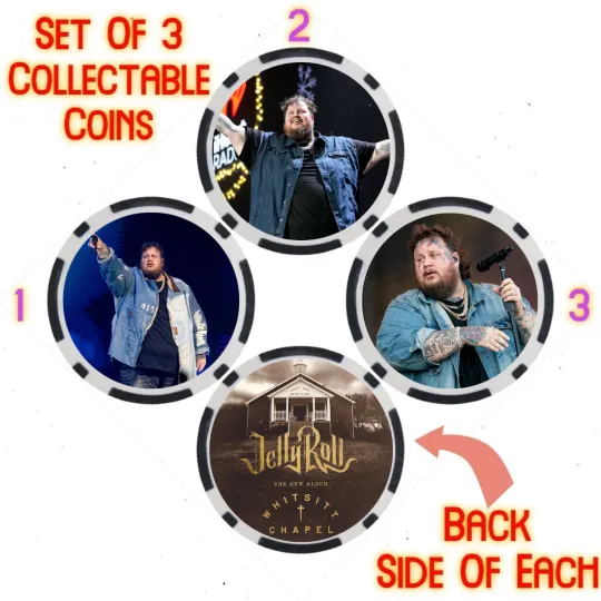 Discover JELLY ROLL - 2023 BILLBOARD TOP 100 ARTIST - COLLECTABLE COIN SET  SET OF 3