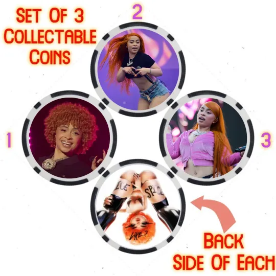 Discover ICE SPICE - 2023 BILLBOARD TOP 100 ARTIST - COLLECTABLE COIN SET  SET OF 3