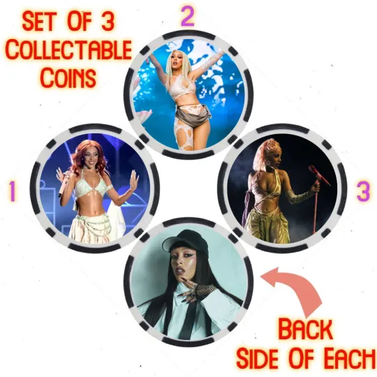 Discover DOJA CAT - 2023 BILLBOARD TOP 100 ARTIST - COLLECTABLE COIN SET  SET OF 3