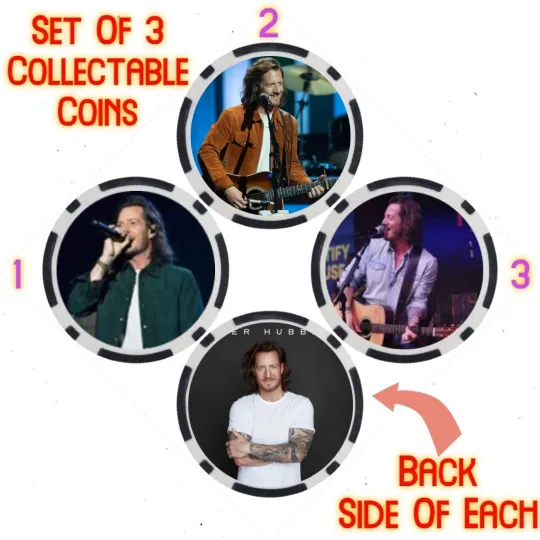 Discover TYLER HUBBARD - 2023 BILLBOARD TOP 100 ARTIST - COIN SET  SET OF 3