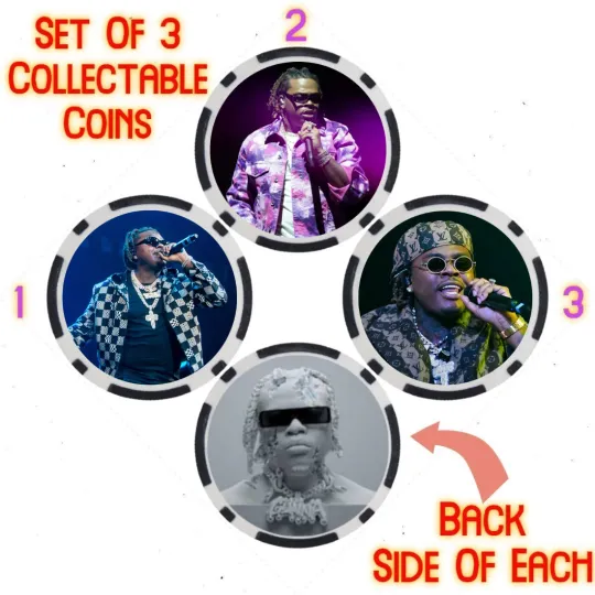 Discover GUNNA - 2023 BILLBOARD TOP 100 ARTIST - COLLECTABLE COIN SET  SET OF 3
