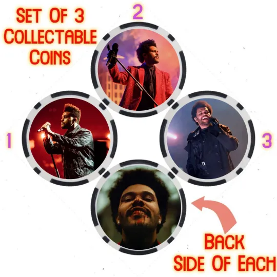 Discover Weeknds - 2023 BILLBOARD TOP 100 ARTIST - COLLECTABLE COIN SET  SET OF 3