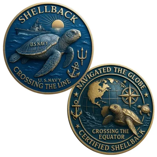 Discover Shellback Challenge Coin, Collectable Commemorative Military Coin