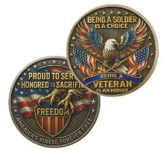 Discover Being A Veteran Is An Honor Challenge Coin