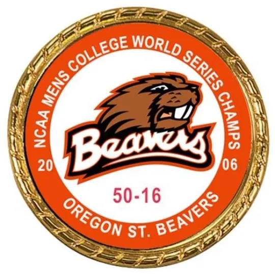 Tribute Coin Oregon State St. Beavers 2006 Men's World Series Champions Baseball