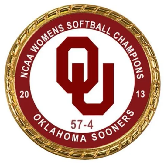 Oklahoma Sooners 2013  Women's Softball Championship Coin Double Sided