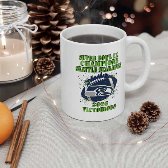 Seattle Seahawks Super Bowl LX Champions Mug 2026 Victory