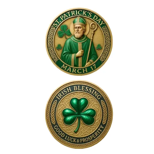 St. Patrick’s Day Lucky Coin,St Patricks Day Luck Be with You Commemorative Coin