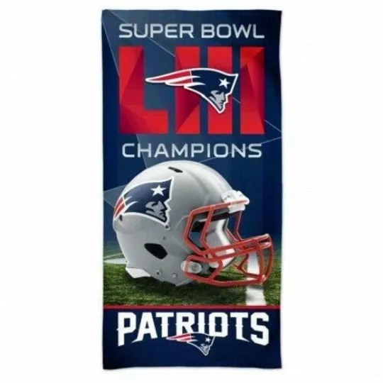 NEW ENGLAND PATRIOTS SUPER BOWL CHAMPS SPECTRA BEACH TOWEL