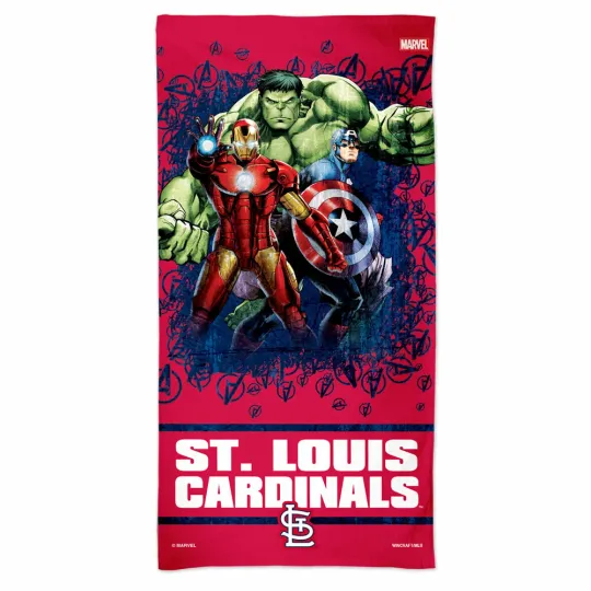 ST. LOUIS CARDINALS MARVEL AVENGERS BEACH TOWEL