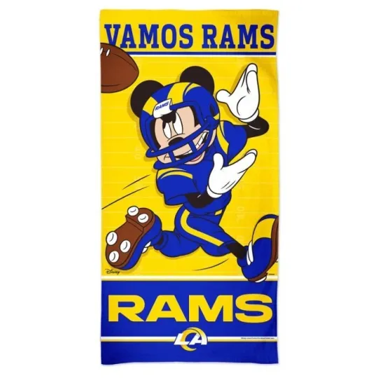 Discover LOS ANGELES RAMS MICKEY MOUSE SPECTRA BEACH TOWEL