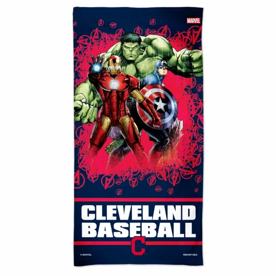 CLEVELAND INDIANS MARVEL AVENGERS BEACH TOWEL