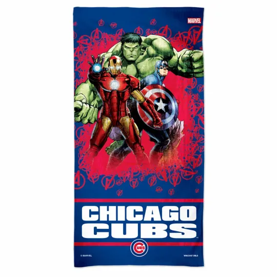CHICAGO CUBS MARVEL AVENGERS BEACH TOWEL