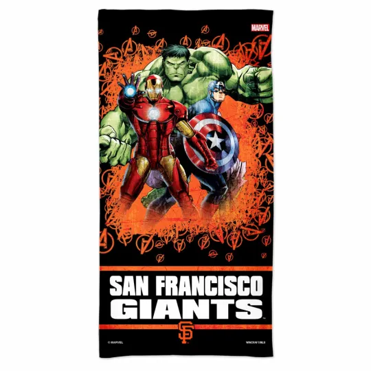 SAN FRANCISCO GIANTS MARVEL AVENGERS BEACH TOWEL