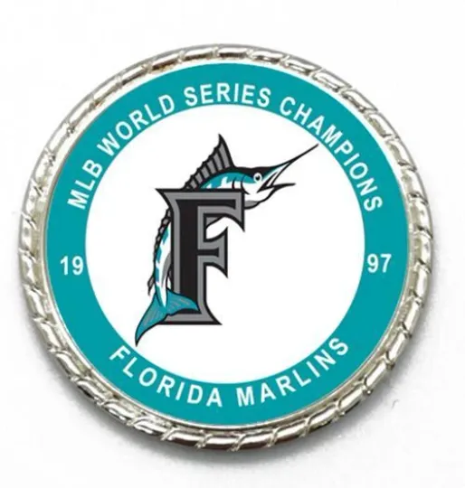 Discover Florida Marlins 1997 MLB World Series Champion Coin Double Sided