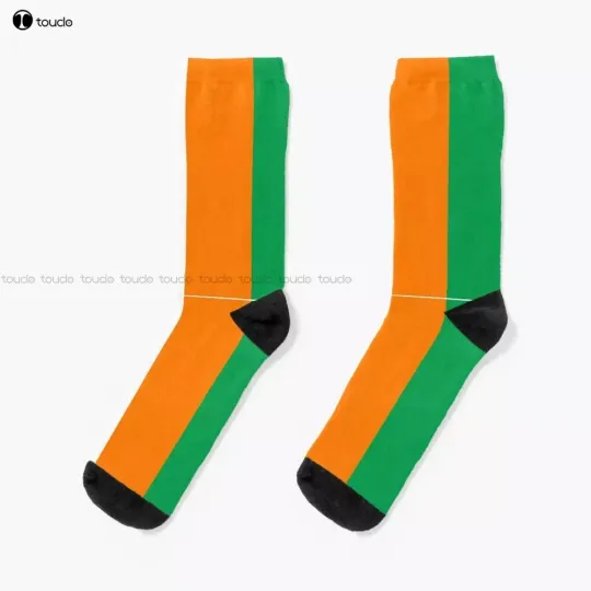 Discover Green Orange And White Leprechaun St Patricks Day Socks Personalized Custom Unisex Adult Teen Youth Socks 360° Digital Print
