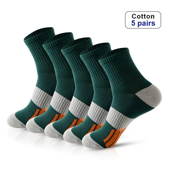 Discover 5 Pairs Sports Crew Socks for Men Women Performance Athletic Casual Breathable Basketball Hiking RunningCompression Socks