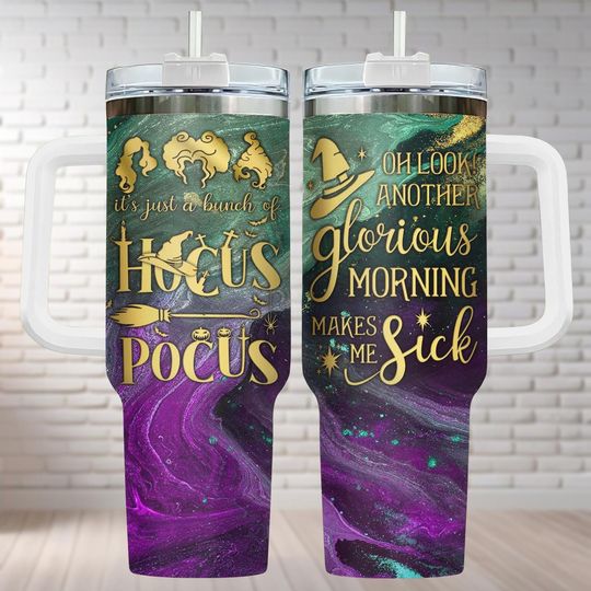 Discover Hocus Pocus Tumbler 40Oz, Hocus Pocus Witch Coffee Tumbler, Hocus Pocus Insulated Tumbler, Sanderson Sister Cup, Disney Halloween Cup