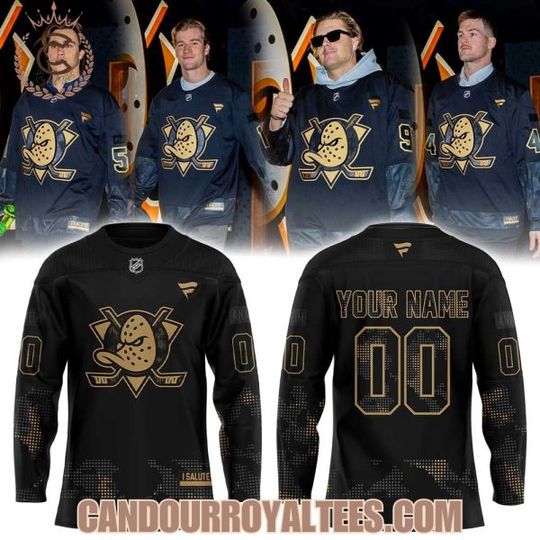 Discover Anaheim Duckss Military Appreciation Night Unifrom Hockey Jersey