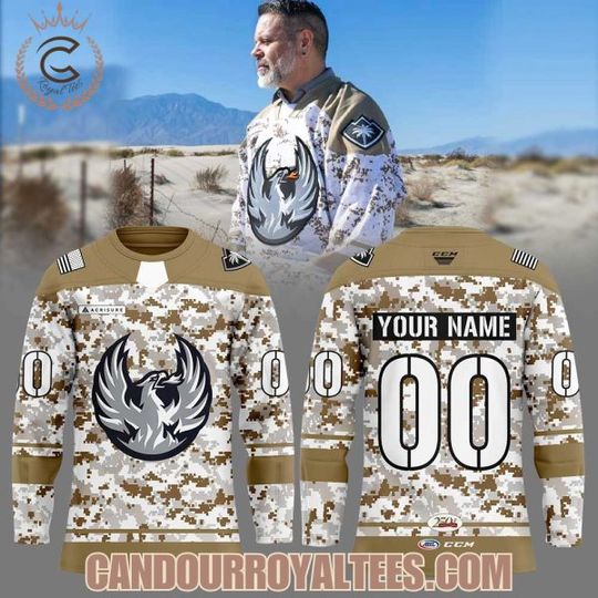 Discover Coachellla Valley Firebirdss Military Appreciation Night Hockey Jersey