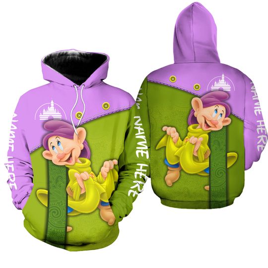 Dopey custom hoodies, seven dwarfs 3D Hoodie