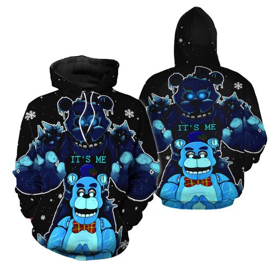 FNAF Five Nights at Freddy's Hoodie, Horror 3D Hoodie, 3D hoodie All Over Printe