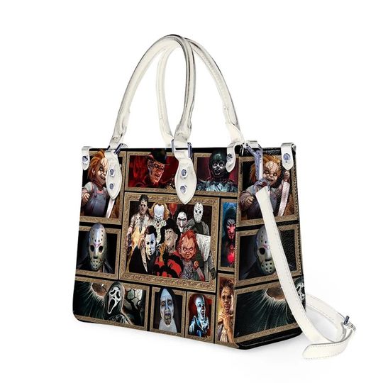 Halloween Horror Movie Women Leather Bag, Horror Handbag, Horror Lover Handbag, Halloween Gifts