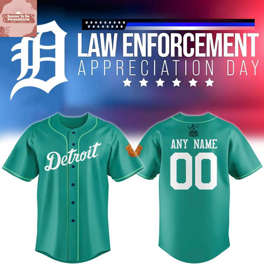 Detroit Tigers Law Enforcement Appreciation Night 2026 Personalized Baseball Jersey