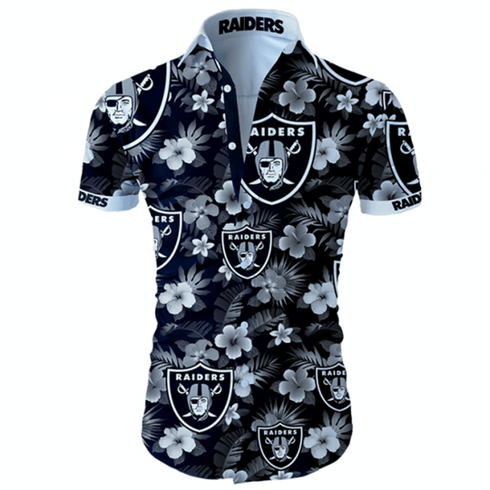football Las Vegas Raiders Hawaiian Shirt Summer Button Up