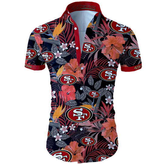 football San Francisco 49Ers Hawaiian Shirt Summer Button Up