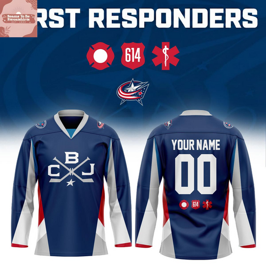 Discover Columbus Blue Jackets x First Responders 2026 Personalized Hockey Jersey
