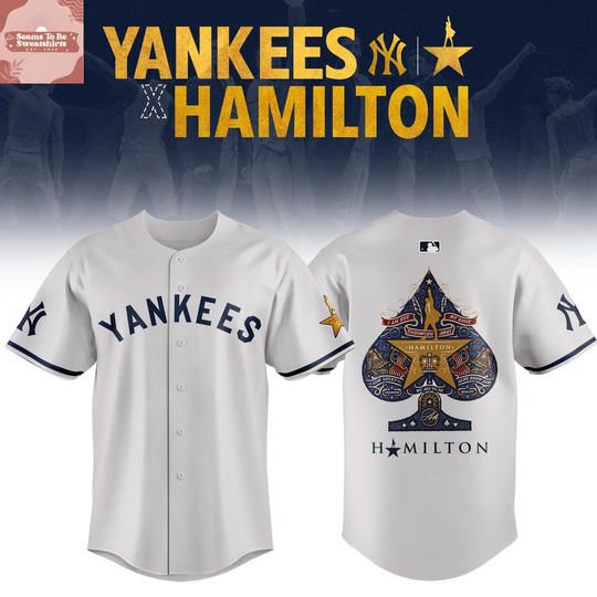 Discover New York Yankees x Hamilton 2026 Grey Baseball Jersey